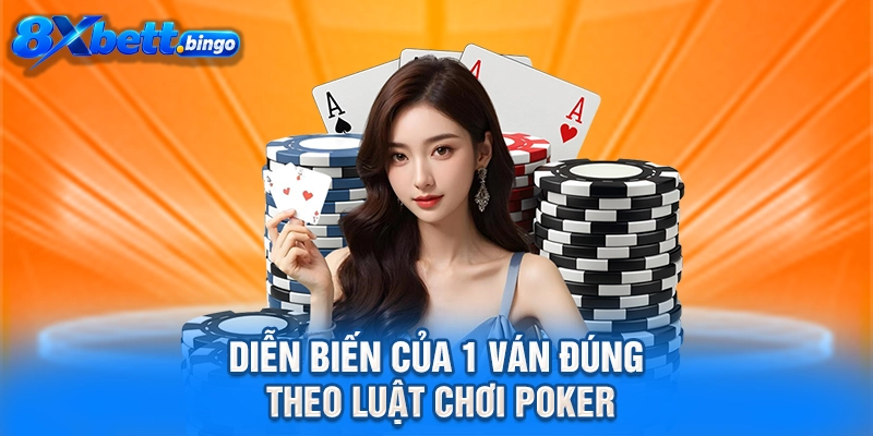 Diễn biến của 1 ván đúng theo luật chơi Poker